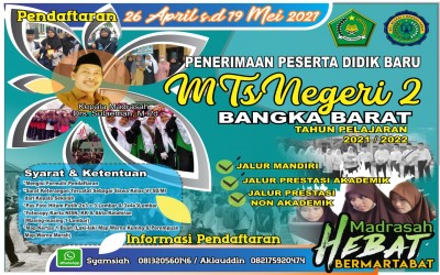 Brosur MTs N 2 Bangka Barat 2021